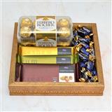 Send Chocolate Thali - 3 pcs Temptation and Ferrero Rocher in a Thali Thali to Bhopal Send Chocolate Thali - 3 pcs Temptation and Ferrero Rocher in a Thali Thali to Bhopal