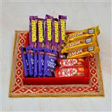 Send Chocolate Thali - Munch with Five Star in a Thali Thali to Vallabh Send Chocolate Thali - Munch with Five Star in a Thali Thali to Vallabh
