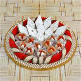 Send Sweets Thali - Haldiram Mawa Phool with Badam Barfi in a Thali Thali to Kasargod Send Sweets Thali - Haldiram Mawa Phool with Badam Barfi in a Thali Thali to Kasargod