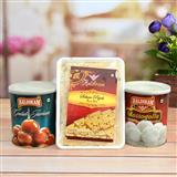Send Sweets Hamper - Haldiram Rasgulla, Gulabjamun & Soan Papri Mithai Hampers to Gandhinagar Send Sweets Hamper - Haldiram Rasgulla, Gulabjamun & Soan Papri Mithai Hampers to Gandhinagar
