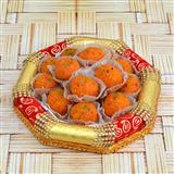 Send Sweets Thali - Motichur Laddu in a Thali (Express Delivery) Same Day Delivery to Bagalkot Send Sweets Thali - Motichur Laddu in a Thali (Express Delivery) Same Day Delivery to Bagalkot