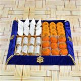 Send Sweets Thali - Kaju Barfi, Kesaria Peda, Kaju Roll & Motichur Laddu with Thali (Express Delivery) Same Day Delivery to Kausani Send Sweets Thali - Kaju Barfi, Kesaria Peda, Kaju Roll & Motichur Laddu with Thali (Express Delivery) Same Day Delivery to Kausani