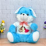 Send Personalised Blue Cute Teddy Rabbit Personalized Gifts to Mehsana Send Personalised Blue Cute Teddy Rabbit Personalized Gifts to Mehsana