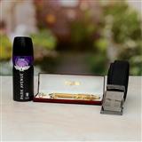 Send Park Avenue, Belt with Golden Pen Gift Hampers to Kasargod Send Park Avenue, Belt with Golden Pen Gift Hampers to Kasargod
