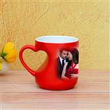 Send Personalised Love Shape Handle Red Magic Mug Personalized Gifts to Ahmedabad Send Personalised Love Shape Handle Red Magic Mug Personalized Gifts to Ahmedabad