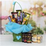 Send Chocolates Bouquet in a Basket with Bournville & Ferrero Rocher Chocolates to Kausani Send Chocolates Bouquet in a Basket with Bournville & Ferrero Rocher Chocolates to Kausani