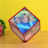 Send Personalized Blue Rotating Cube Personalized Gifts to Faridabad Send Personalized Blue Rotating Cube Personalized Gifts to Faridabad