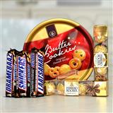 Send Cookieso, Snickers with Ferrero Rocher Chocolates Hamper Chocolates to Kasargod Send Cookieso, Snickers with Ferrero Rocher Chocolates Hamper Chocolates to Kasargod