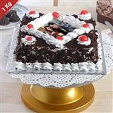 Send Square Shape Black Forest Photo Cake - 1kg Cakes to Davangere Send Square Shape Black Forest Photo Cake - 1kg Cakes to Davangere