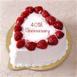 Send 40th Anniversary Heart Shaped Strawberry Cake 1Kg Anniversary Cakes to Bahawalpur Send 40th Anniversary Heart Shaped Strawberry Cake 1Kg Anniversary Cakes to Bahawalpur