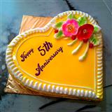 Send 5th Anniversary Heart Shape Mango Cake Anniversary Cakes to Bahawalpur Send 5th Anniversary Heart Shape Mango Cake Anniversary Cakes to Bahawalpur