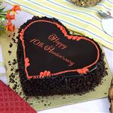 Send 10th Anniversary Chocolate Truffle Cake Anniversary Cakes to Vadnagar Send 10th Anniversary Chocolate Truffle Cake Anniversary Cakes to Vadnagar