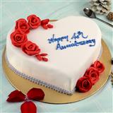Send 40th Anniversary Heart Shape Fondant Cake Anniversary Cakes to Ichalkaranji Send 40th Anniversary Heart Shape Fondant Cake Anniversary Cakes to Ichalkaranji