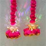 Send Pink Pom Pom Hanging with Dome Light Diwali Door Hangings to Munnar Send Pink Pom Pom Hanging with Dome Light Diwali Door Hangings to Munnar
