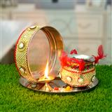 Send Red and Golden Design Karwa Chauth Thali Karwa Chauth to Munnar Send Red and Golden Design Karwa Chauth Thali Karwa Chauth to Munnar