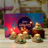 Send Cadbury Celebration with Golden Color Diya Diwali Chocolate Hamper to Munnar Send Cadbury Celebration with Golden Color Diya Diwali Chocolate Hamper to Munnar