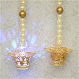 Send White & Golden Moti Wall Hanging Diwali Door Hangings to Munnar Send White & Golden Moti Wall Hanging Diwali Door Hangings to Munnar