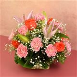 Send Lilies with Carnation & Roses Basket Flowers to Ichalkaranji Send Lilies with Carnation & Roses Basket Flowers to Ichalkaranji