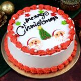 Send Cute Vanilla Flavored Christmas Cake 1 Kg Christmas Cakes to Ichalkaranji Send Cute Vanilla Flavored Christmas Cake 1 Kg Christmas Cakes to Ichalkaranji