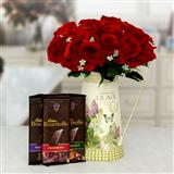 Send Rose Flowers Pot with Bournville Gift Hampers to Ichalkaranji Send Rose Flowers Pot with Bournville Gift Hampers to Ichalkaranji