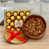 Send Fererro Rocher With Dry Fruit Cake Christmas Hampers to Umreth Send Fererro Rocher With Dry Fruit Cake Christmas Hampers to Umreth
