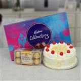 Send Celebration With Ferrero Rocher & White Forest Cake Gift Hampers to Umreth Send Celebration With Ferrero Rocher & White Forest Cake Gift Hampers to Umreth