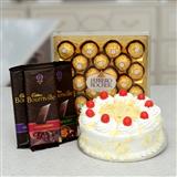 Send Bournville With Ferrero Rocher & Cake Hamper Cakes & Chocolates to Valikadai Send Bournville With Ferrero Rocher & Cake Hamper Cakes & Chocolates to Valikadai