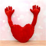 Send Red Heart Hug Pillow Soft Toys to Waghodia Send Red Heart Hug Pillow Soft Toys to Waghodia