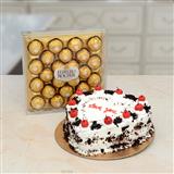 Send Heart Shape Love You Cake With Ferrero Rocher Cakes & Chocolates to Bahawalpur Send Heart Shape Love You Cake With Ferrero Rocher Cakes & Chocolates to Bahawalpur