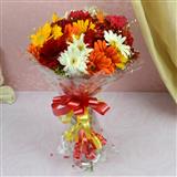 Send 24Pcs Multicolor Gerbera Bouquet Flowers to Umreth Send 24Pcs Multicolor Gerbera Bouquet Flowers to Umreth