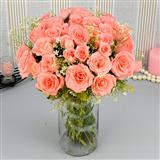 Send 36Pcs Pink Roses in a Vase Flowers to Madurai Send 36Pcs Pink Roses in a Vase Flowers to Madurai