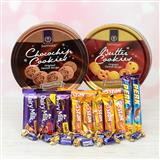 Send Chocolate & Butter Cookies With Chocolates Hamper Gift Hampers to Khambhat Send Chocolate & Butter Cookies With Chocolates Hamper Gift Hampers to Khambhat