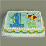 Send 1st Birthday Rectangle Fresh Cream Vanilla Cake 1.5 Kg Birthday Cakes to Bhuj Send 1st Birthday Rectangle Fresh Cream Vanilla Cake 1.5 Kg Birthday Cakes to Bhuj