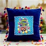 Send Lovely Happy Birthday Personalized Pom Pom Pillow Personalized Gifts to Chitradurga Send Lovely Happy Birthday Personalized Pom Pom Pillow Personalized Gifts to Chitradurga