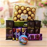 Send Ferrero Rocher & Bunch Of Chocolates Hamper Gift Hampers to Hoshangabad Send Ferrero Rocher & Bunch Of Chocolates Hamper Gift Hampers to Hoshangabad