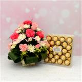 Send Ferrero Rocher With Sweet Pink Flower Basket Gift Hampers to Saharsa Send Ferrero Rocher With Sweet Pink Flower Basket Gift Hampers to Saharsa