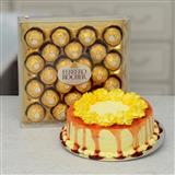 Send 24 Pcs Ferrero Rocher WIth Butter Scotch Cake Cakes & Chocolates to Hoshangabad Send 24 Pcs Ferrero Rocher WIth Butter Scotch Cake Cakes & Chocolates to Hoshangabad