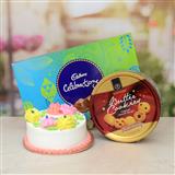 Send Cookies With Cadbury Celebrations & Vanilla Cake Gift Hampers to Kachiguda Send Cookies With Cadbury Celebrations & Vanilla Cake Gift Hampers to Kachiguda