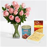Send Roses With Sohan Papdi & Gulabjamun Gift Hampers to Gondia Send Roses With Sohan Papdi & Gulabjamun Gift Hampers to Gondia