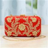 Send Red Clutch with Golden Zardozi Designs Bags & Purses to Chitradurga Send Red Clutch with Golden Zardozi Designs Bags & Purses to Chitradurga
