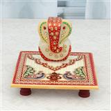 Send Marble Ganesh Chowki - Big Home Decor to Katni Send Marble Ganesh Chowki - Big Home Decor to Katni
