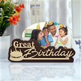 Send Wooden Great Birthday Personalized Photoframe Personalized Gifts to Waghodia Send Wooden Great Birthday Personalized Photoframe Personalized Gifts to Waghodia