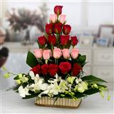 Send Roses & Orchid Basket Exotic Flowers to 