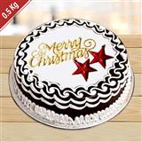 Send Round Chocolaty Merry Christmas Cake 1/2 Kg Christmas Cakes to Sangrur Send Round Chocolaty Merry Christmas Cake 1/2 Kg Christmas Cakes to Sangrur