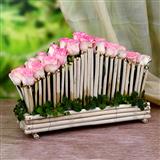 Send 24 Pink Roses Arrow Basket Flowers to Bhavnagar Send 24 Pink Roses Arrow Basket Flowers to Bhavnagar