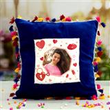 Send Personalised Lush Blue Pillow For Her Personalized Gifts to Igatpuri Send Personalised Lush Blue Pillow For Her Personalized Gifts to Igatpuri
