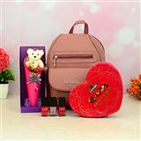 Send Backpack With Teddy Chocolate & Cosmetic Gift Hampers to Gokak Send Backpack With Teddy Chocolate & Cosmetic Gift Hampers to Gokak