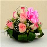 Send Desina Decorated Rose Basket Flowers to Haveri Send Desina Decorated Rose Basket Flowers to Haveri