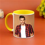 Send 2-Tone Mug - Yellow Personalized Gifts to Dholera Send 2-Tone Mug - Yellow Personalized Gifts to Dholera