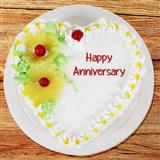 Send Heart Shaped Pineapple Cake Anniversary Cakes to Andul Send Heart Shaped Pineapple Cake Anniversary Cakes to Andul